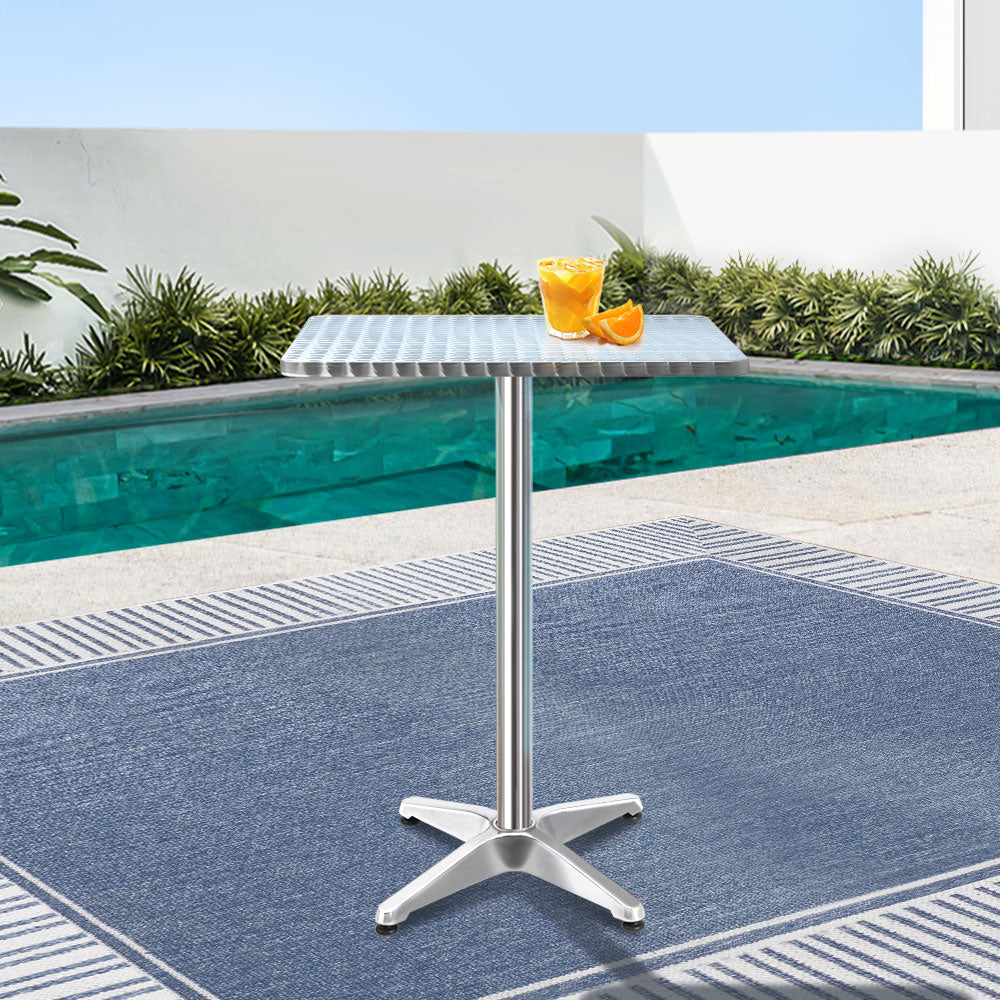 Bar Table Outdoor Adjustable Aluminium Square Gardeon