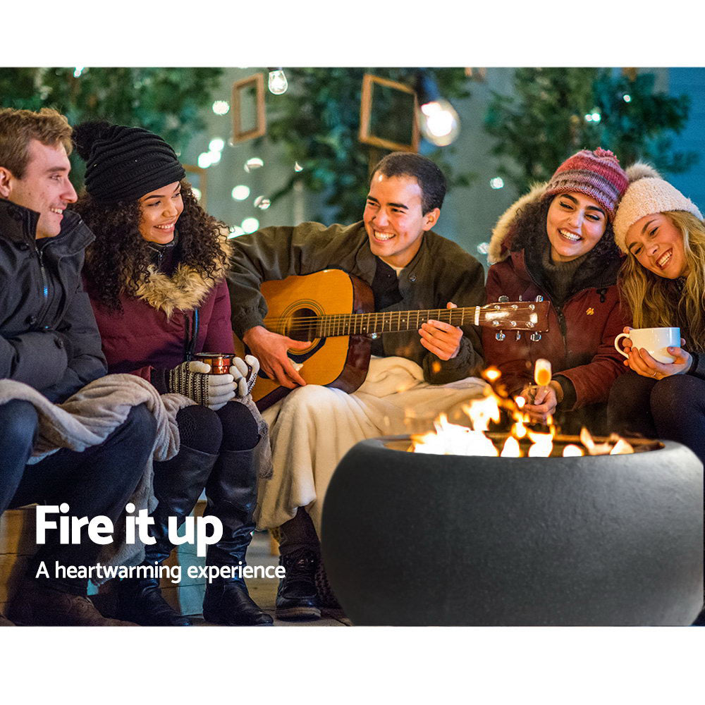 Grillz Outdoor Portable Fire Pit Bowl