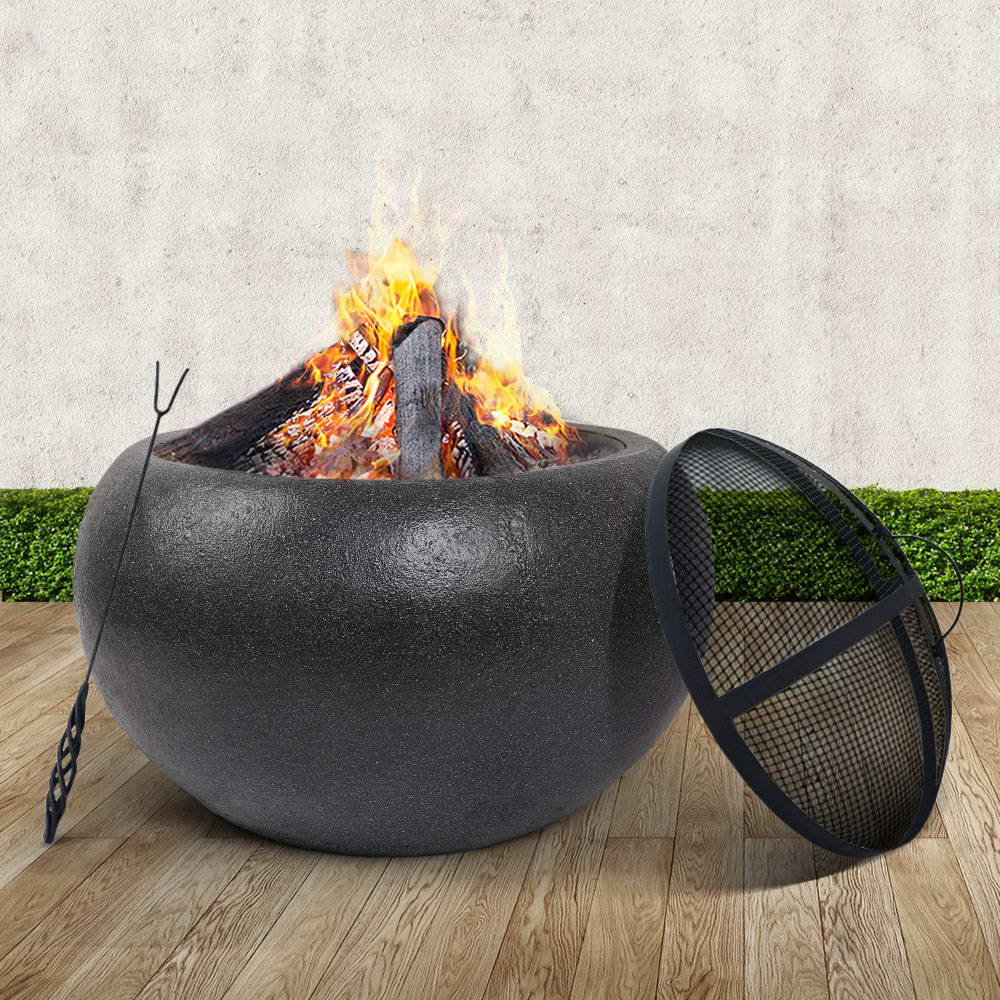 Grillz Outdoor Portable Fire Pit Bowl