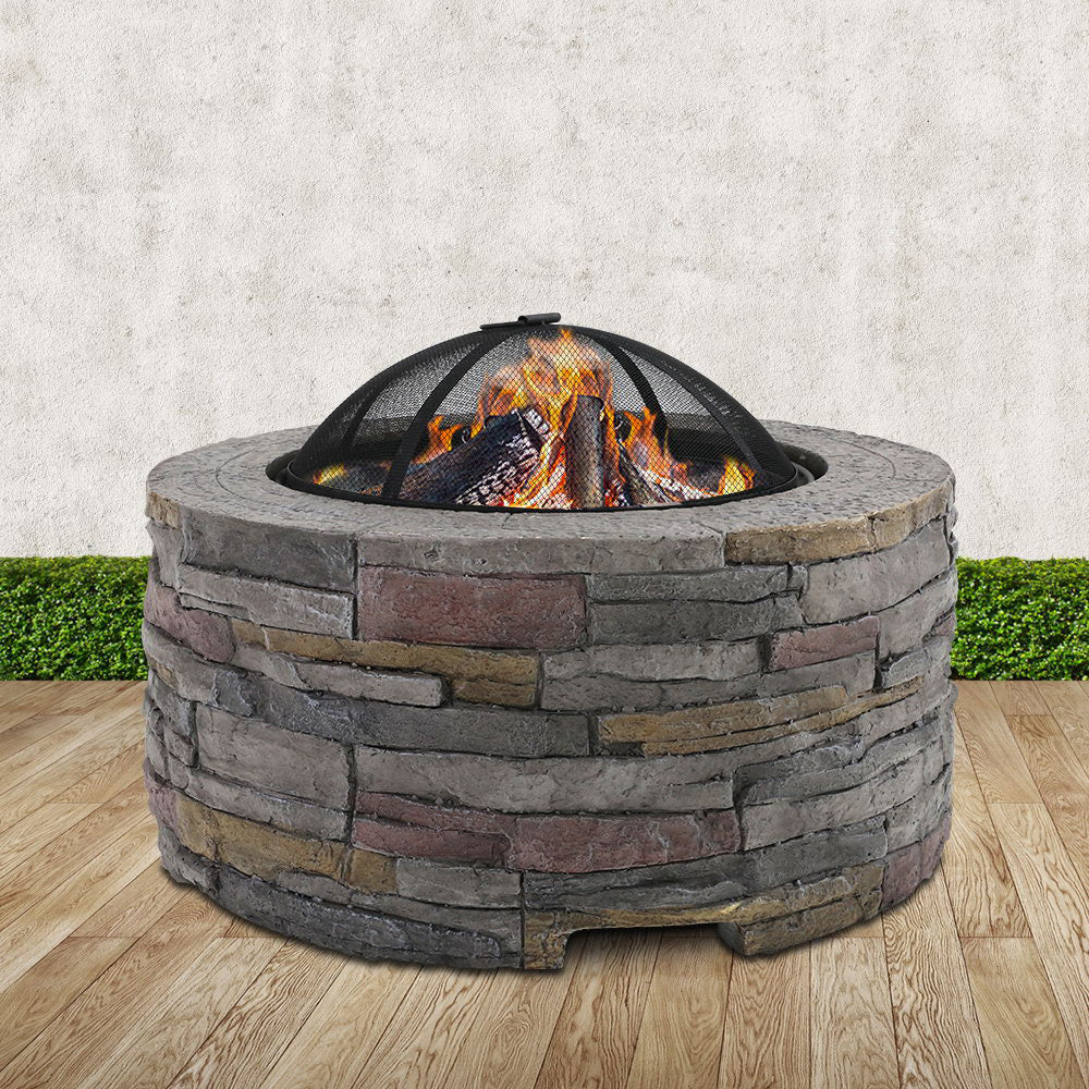 Grillz Fire Pit Outdoor Fireplace Heater