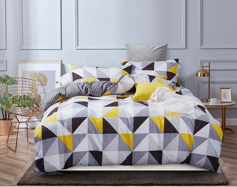 Geometric Double Size Duvet Doona Quilt Cover Set