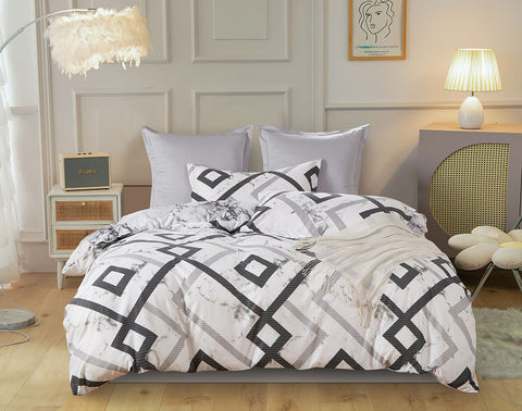 Ashwin Super King Size Quilt Doona Duvet Cover Set